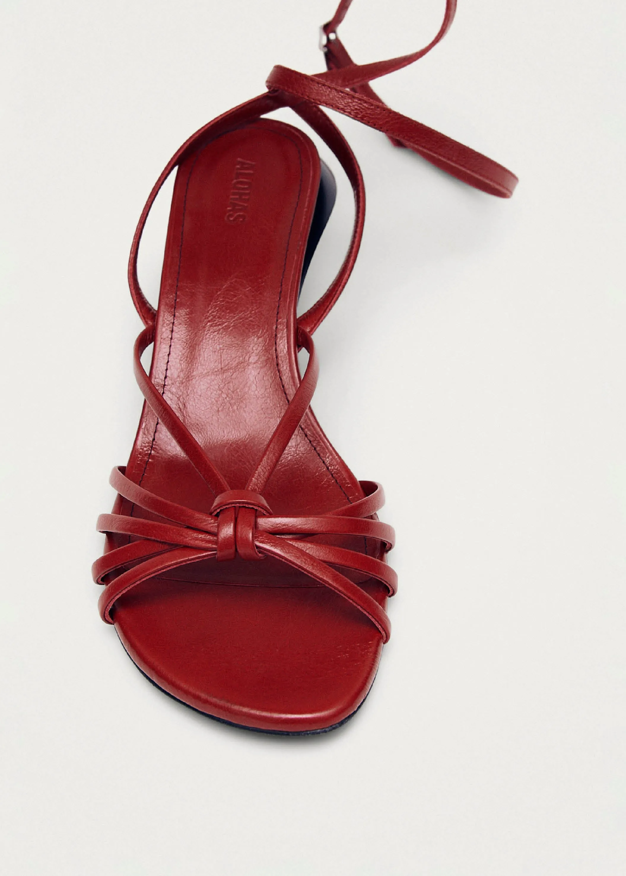 Soleia Red Leather Sandals