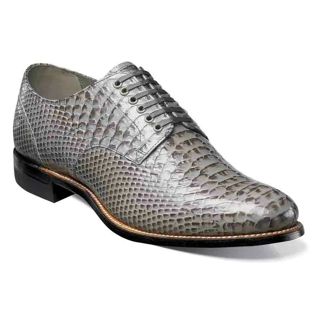 Stacy Adams Madison Gray Anaconda Print Oxford