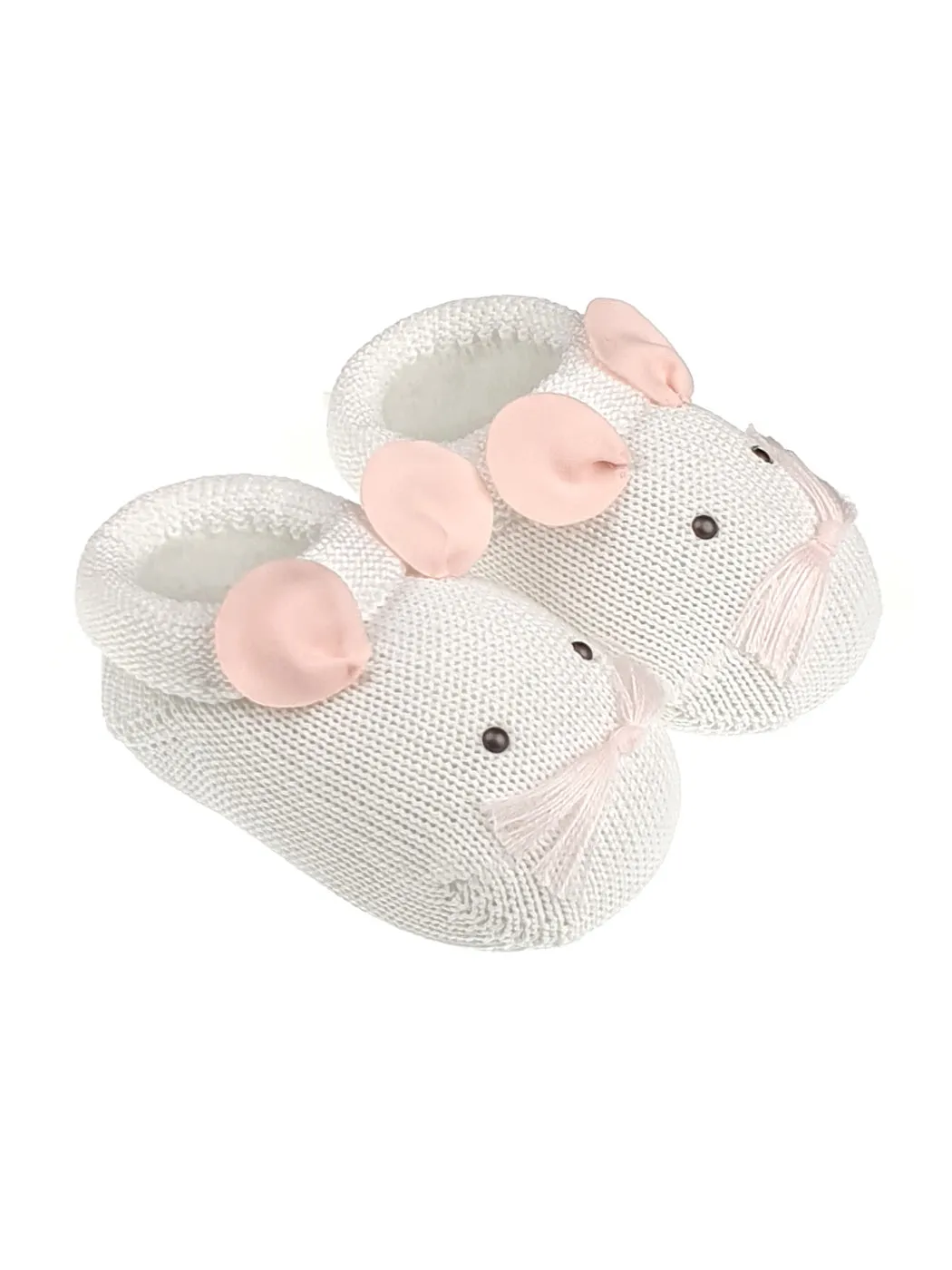 STORY LORIS - Baby white bonnet & Booties Gift Set-21195