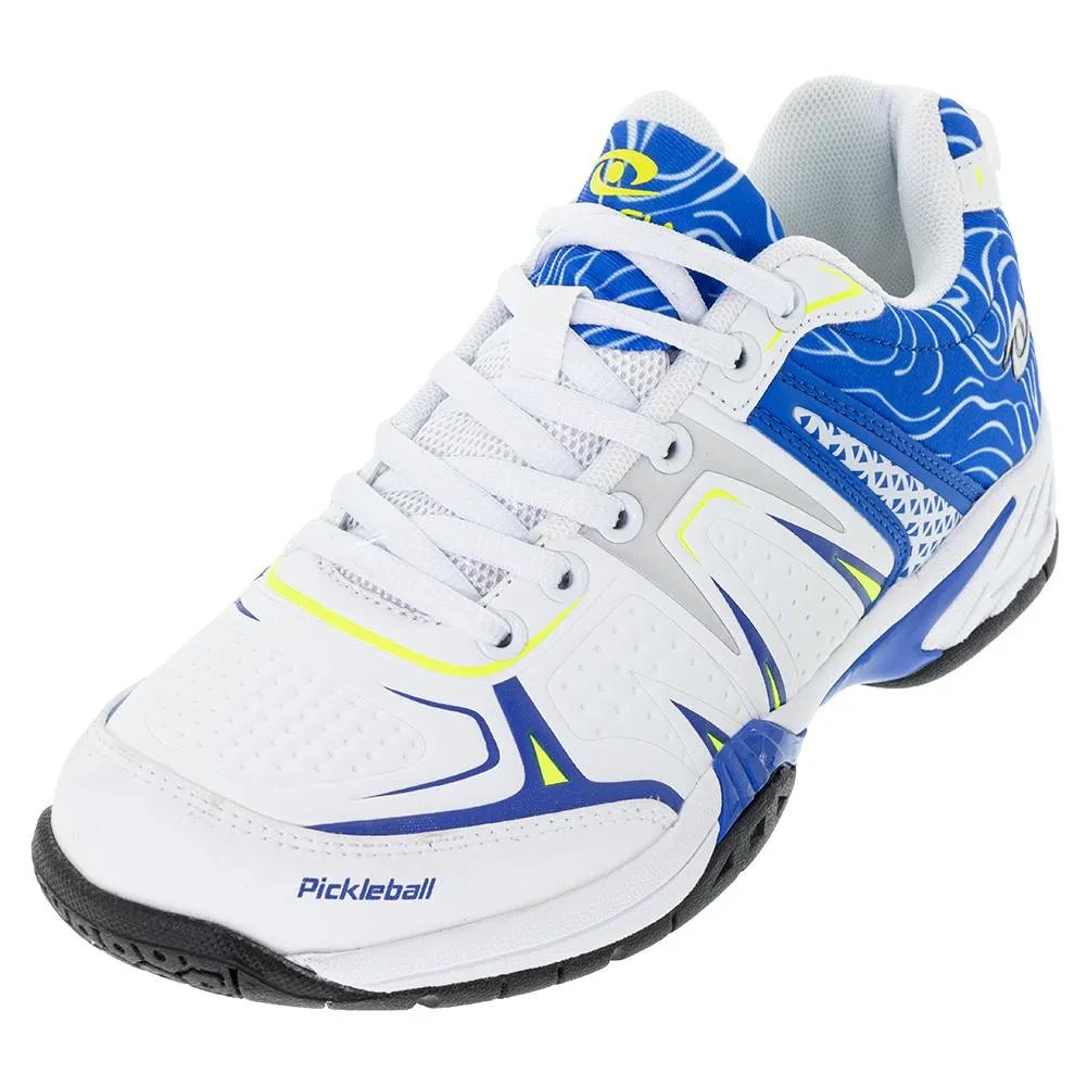 Unisex Dinkshot Pickleball Shoes White and Royal