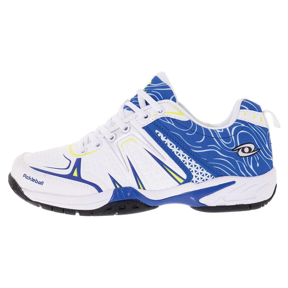 Unisex Dinkshot Pickleball Shoes White and Royal