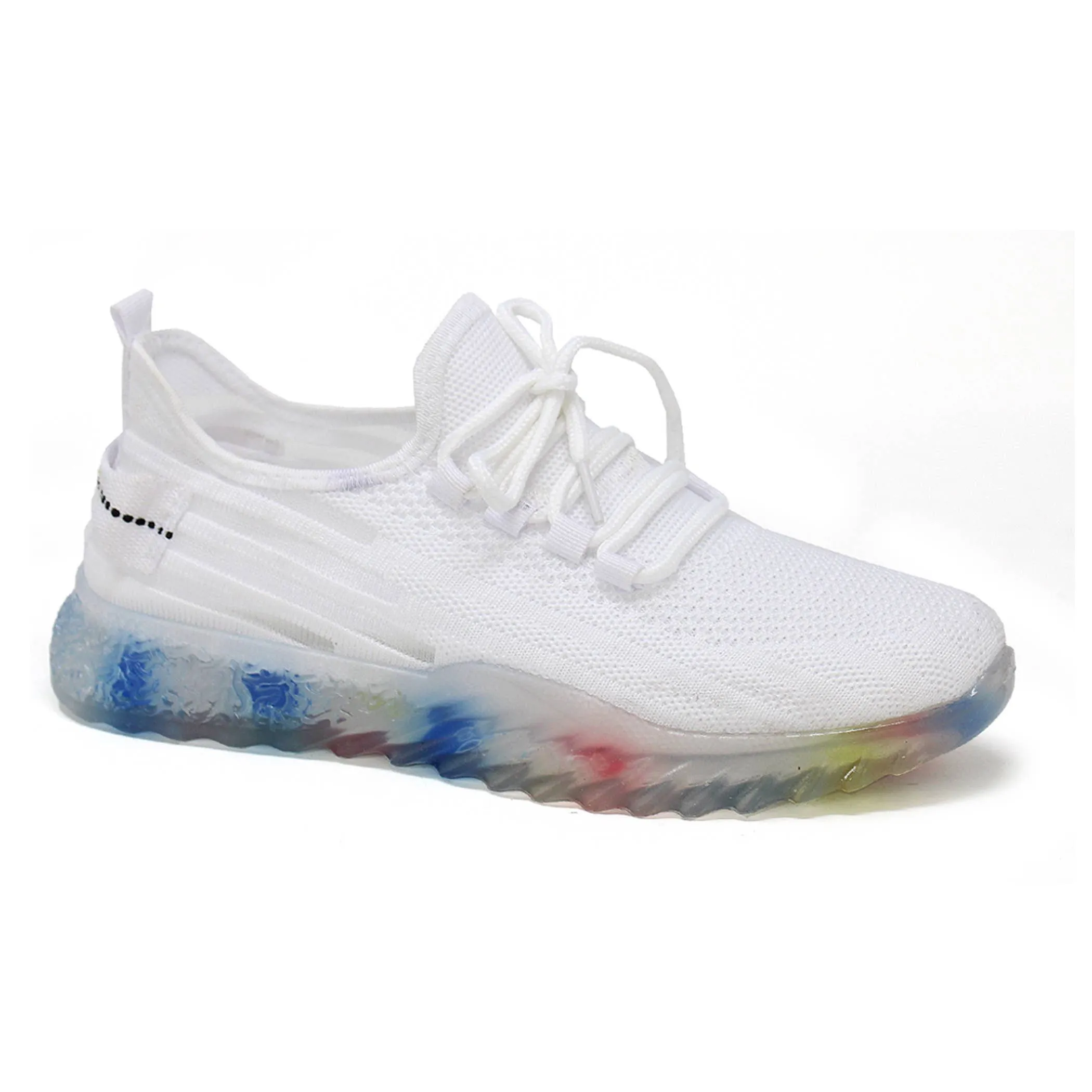 Yoki FROZE Women's Lace Up Mesh Rainbow Sneaker